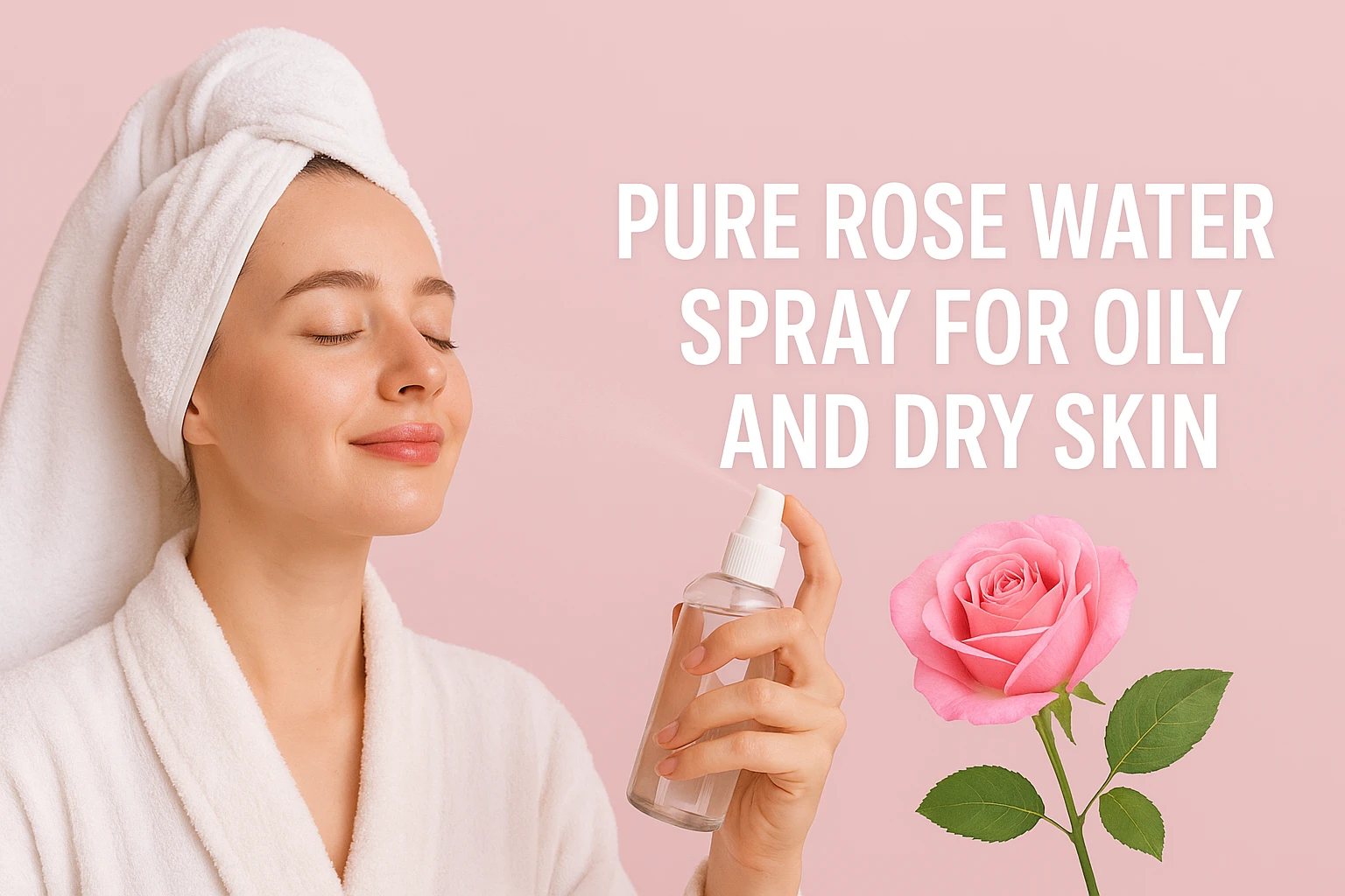 Pure Rose Water Spray for Oily and Dry Skin