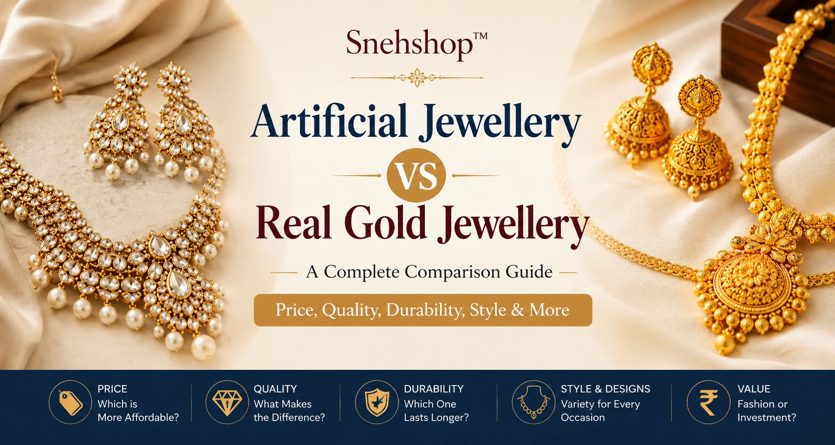 Artificial Jewellery vs Real Gold Jewellery