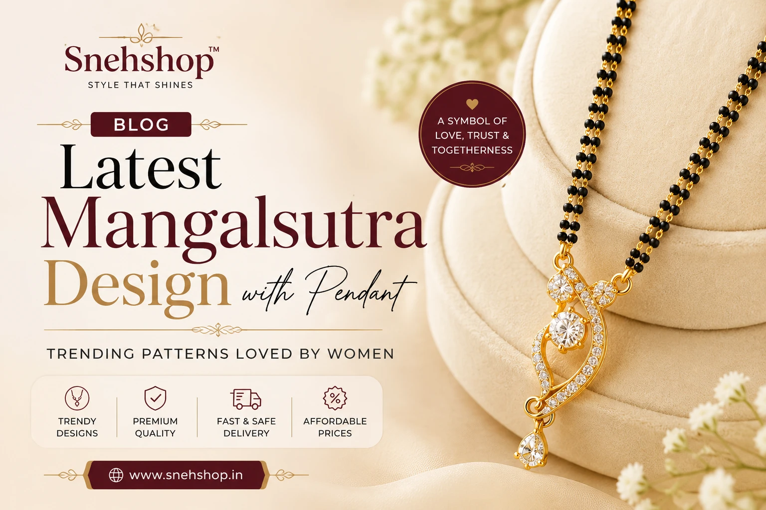 Latest Mangalsutra Design with Pendant: Trending Patterns Loved by Wome