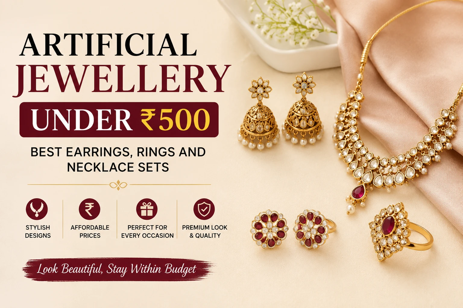 Artificial Jewellery Under ₹500: Best Earrings, Rings and Necklace Sets